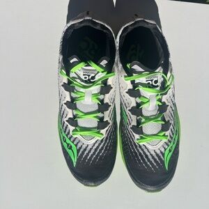 Saucony Black and Neon Green Athletic Shoes